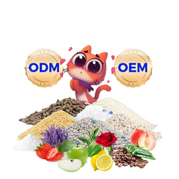 植物基猫砂厂家-可定制天然植物豆可降解除臭绿茶