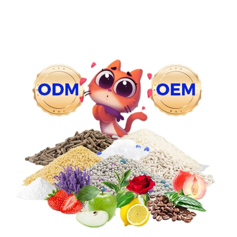 植物基猫砂厂家-可定制天然植物豆可降解除臭绿茶