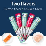 猫零食厂家-15g条状三文鱼鸡肉泥