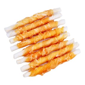 狗粮厂家-健康OEM鸡肉包裹生皮棒狗零食