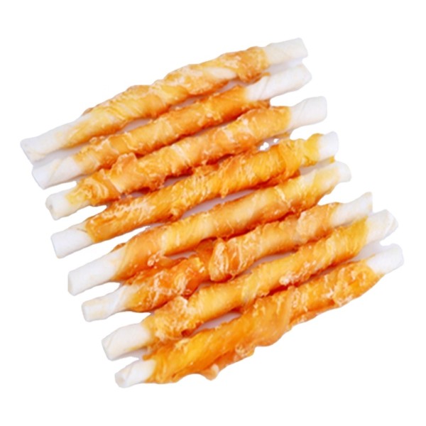 狗粮厂家-健康OEM鸡肉包裹生皮棒狗零食