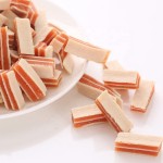 宠物食品厂家-美味天然干燥双鸡三明治方块狗零食