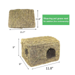 兔床厂家-草屋手编海草垫床天然折叠小屋