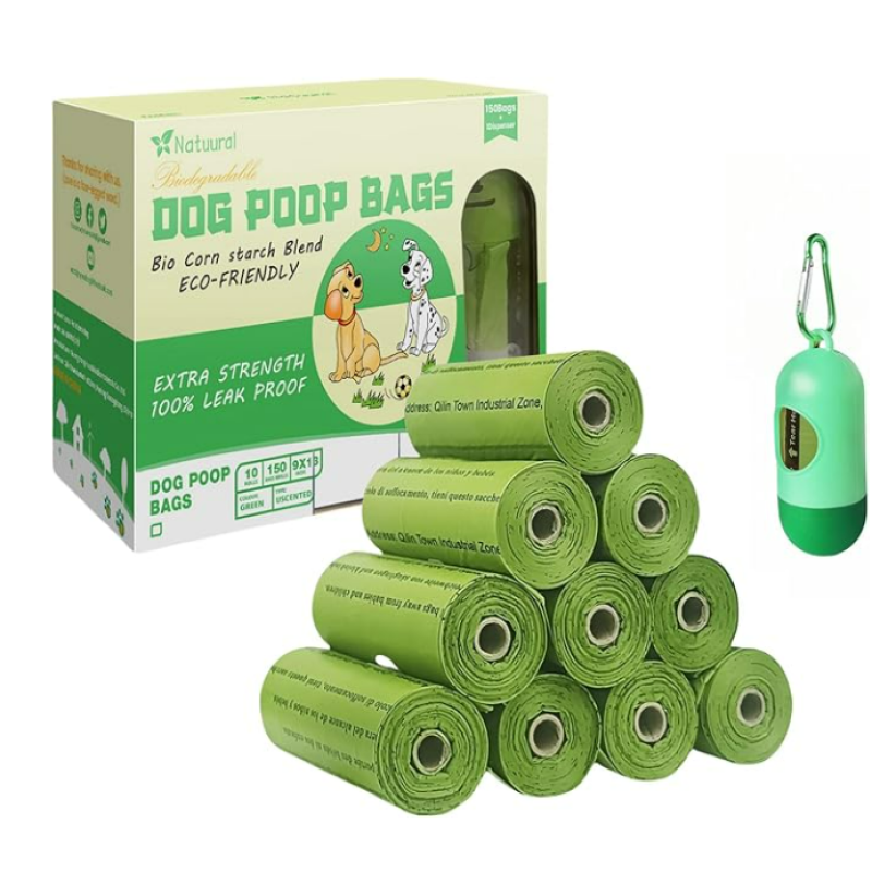 可降解便袋厂家-150只装牵引绳分配器10卷环保易开