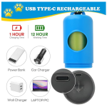 狗便袋分配器厂家-安全LED手电筒夹扣牵引绳项圈