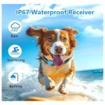 狗电击项圈厂家-3300英尺训练项圈遥控IPX7防水4训练模式