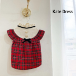 宠物裙厂家-新年圣诞英国皇家风格红色格子公主凯特