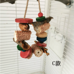 鹦鹉玩具厂家-批发大鸟啃咬玩具天然木块撕裂啃咬