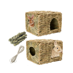 兔屋厂家-草屋兔小屋天然草编织可折叠玩耍藏身处