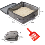 便携猫砂盆厂家-可折叠防水旅行猫砂盆带袋户外