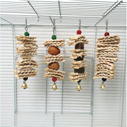 鹦鹉玩具厂家-秋千啃咬悬挂铃铛笼玩具锥尾鹦鹉雀鸟