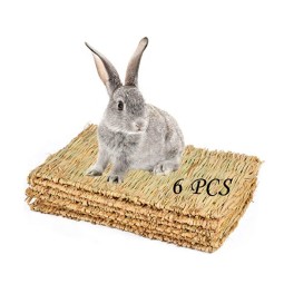 兔垫厂家-草垫兔天然草编织床小动物笼