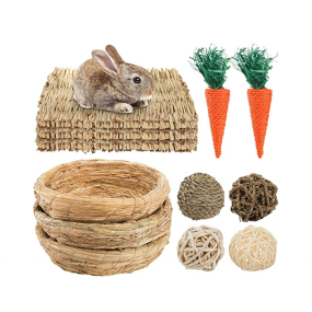 小动物垫料厂家-草垫兔垫料窝小动物玩耍球咬胶