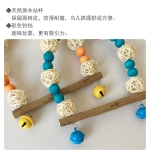 鸟玩具厂家-批发大鹦鹉啃咬彩色天然木块玩耍