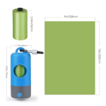 狗便袋分配器厂家-安全LED手电筒夹扣牵引绳项圈