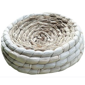 Bunny Bed Supplier - Corn Husk Beds Grass Woven Straw Mat Bedding Basket Rabbits