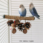 鸟玩具厂家-工厂价大鹦鹉啃咬彩色木块玩耍