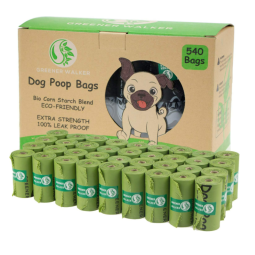 狗废物袋厂家-540只装加厚强固100%防漏绿色
