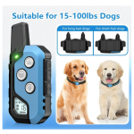 狗电击项圈厂家-3300英尺训练项圈遥控IPX7防水4训练模式