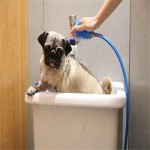 宠物洗澡刷厂家-淋浴清洗按摩美容刷龙头适配器蓝色