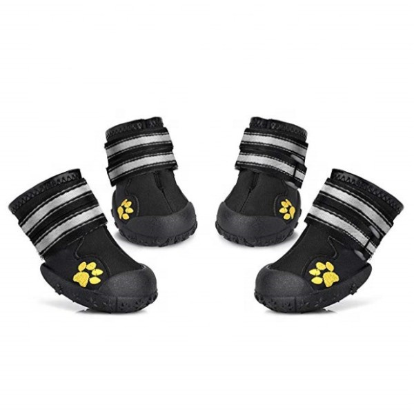 狗靴厂家-防水防滑雪地靴温暖爪保护器中大号