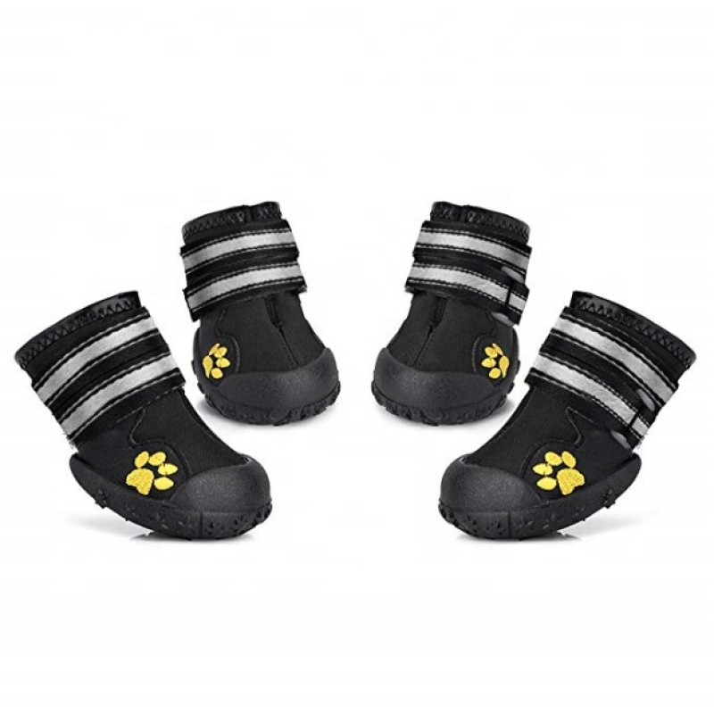 狗靴厂家-防水防滑雪地靴温暖爪保护器中大号