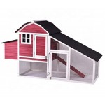 鸡舍厂家-大号木制户外花园后院鸡笼兔笼