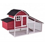 鸡舍厂家-大号木制户外花园后院鸡笼兔笼