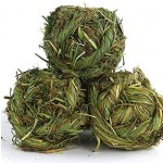 宠物咬胶厂家-天然编织蒂莫西草球小宠物咬胶兔