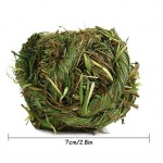 宠物咬胶厂家-天然编织蒂莫西草球小宠物咬胶兔