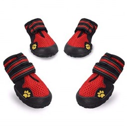 防水狗靴厂家-宠物网眼鞋透气爪保护器鞋底