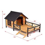 宠物小屋厂家-小屋式高架防风雨户外大屋带门廊