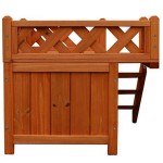 宠物笼舍厂家-木制狗屋/笼舍带阳台室内外使用