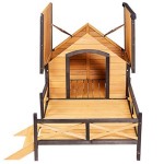 宠物小屋厂家-小屋式高架防风雨户外大屋带门廊