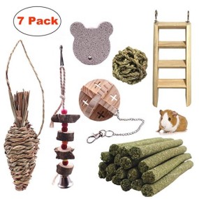 Small Pet Accessories Supplier - Factory Price Guinea Pig Bunny Chew Sticks Wooden Ball