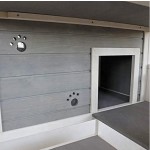 户外猫屋厂家-31英寸长30英寸宽56英寸高理想庇护所防风雨三层