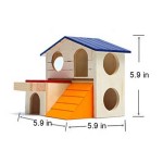 宠物屋厂家-仓鼠屋耐用无味无毒豪华两层木屋