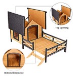 宠物小屋厂家-小屋式高架防风雨户外大屋带门廊