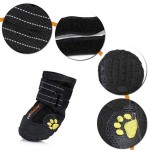 防水狗鞋厂家-中大犬反光 rugged防滑底宠物