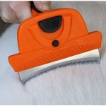 去毛工具厂家-自清洁弧形梳刀坚固人体工学手柄刷