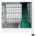 兔笼厂家-户外笼舍带跑场31.5英寸x26英寸x46英寸兔用