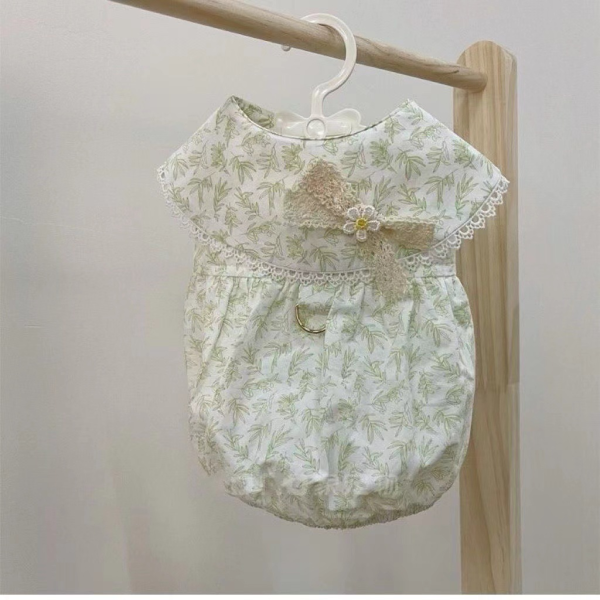 宠物服装厂家-豪华棉质花卉仙女裙比熊泰迪猫XL XXL