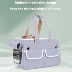 宠物运输背包厂家-便携可折叠猫斜挎包带扣闭合