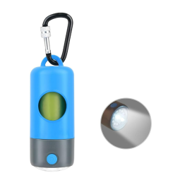 狗便袋分配器厂家-安全LED手电筒夹扣牵引绳项圈