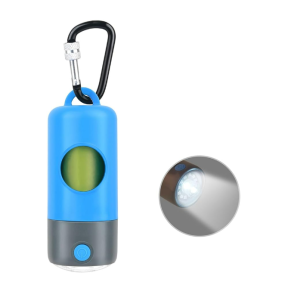 Dog Poop Bag Dispenser Factory - Safety LED Flashlight Holder Carabiner Clip Leash Collar