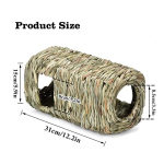 小动物隧道厂家-天然几内亚猪草隧道兔手工草屋