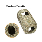 小动物隧道厂家-天然几内亚猪草隧道兔手工草屋