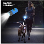 狗便袋分配器厂家-安全LED手电筒夹扣牵引绳项圈