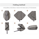 便携猫砂盆厂家-可折叠防水旅行猫砂盆带袋户外