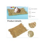 兔垫厂家-草垫兔天然草编织床小动物笼